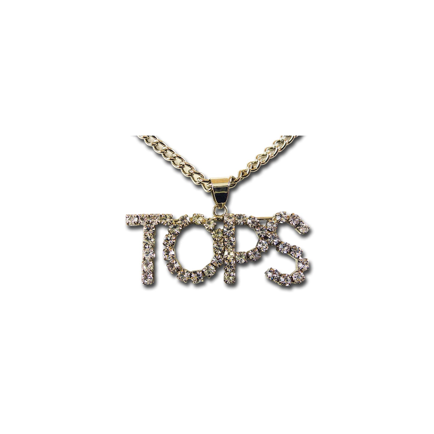 Diamond TOPS Award Pendant With Chain