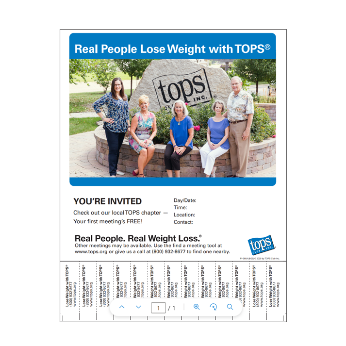 TOPS Invite Poster w/ Pull-Off Tabs