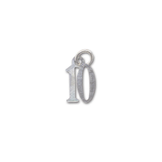 TOPS Silver Numeral Charm