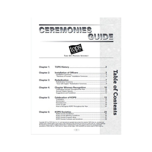 TOPS Ceremonies Guide