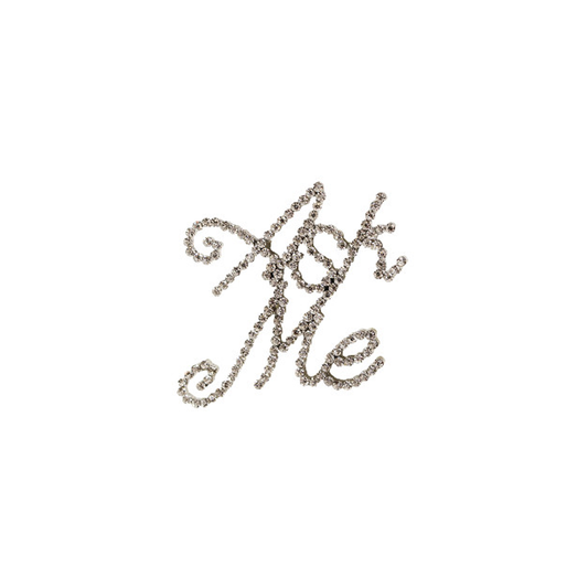 Diamond Ask Me Pin